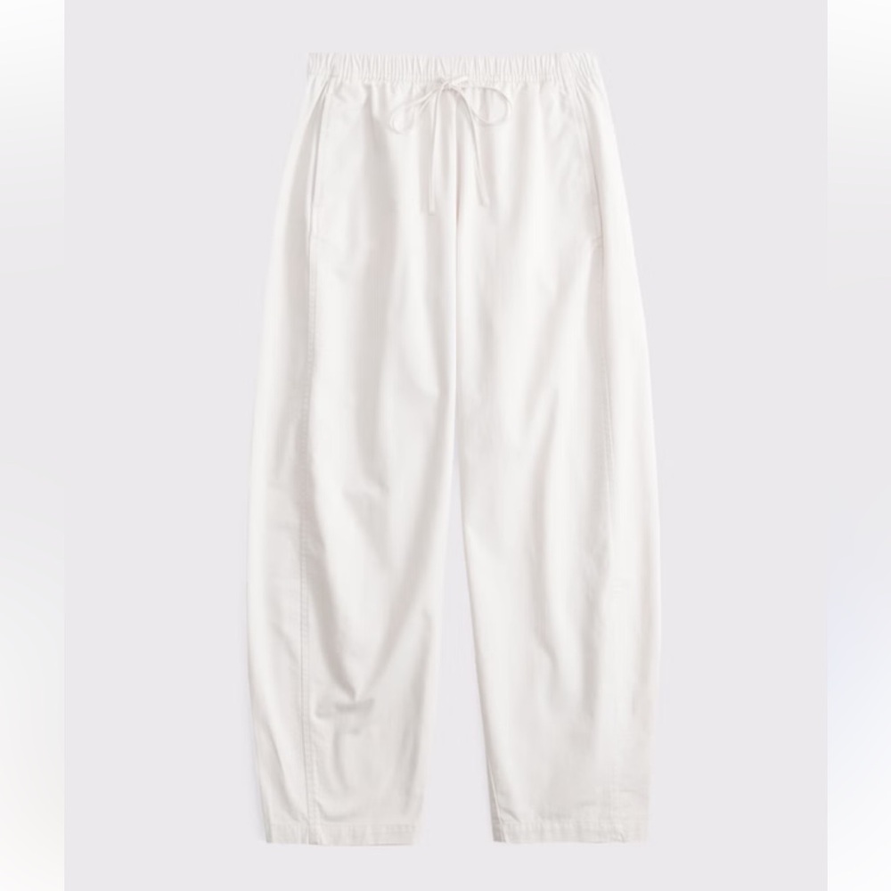Women’s Barrel Pull on White Pants